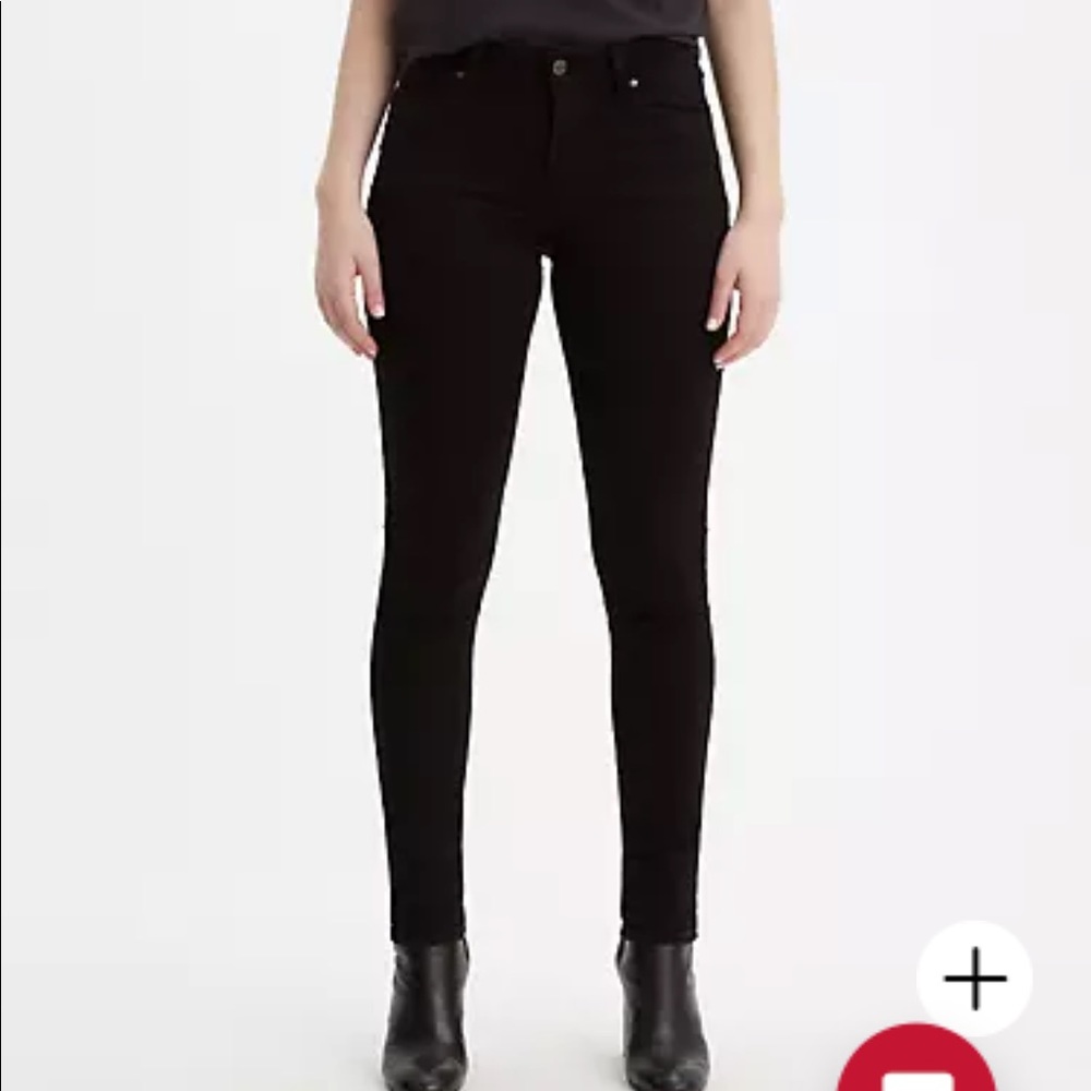Black Levi’s 711 Skinny stretch Jeans